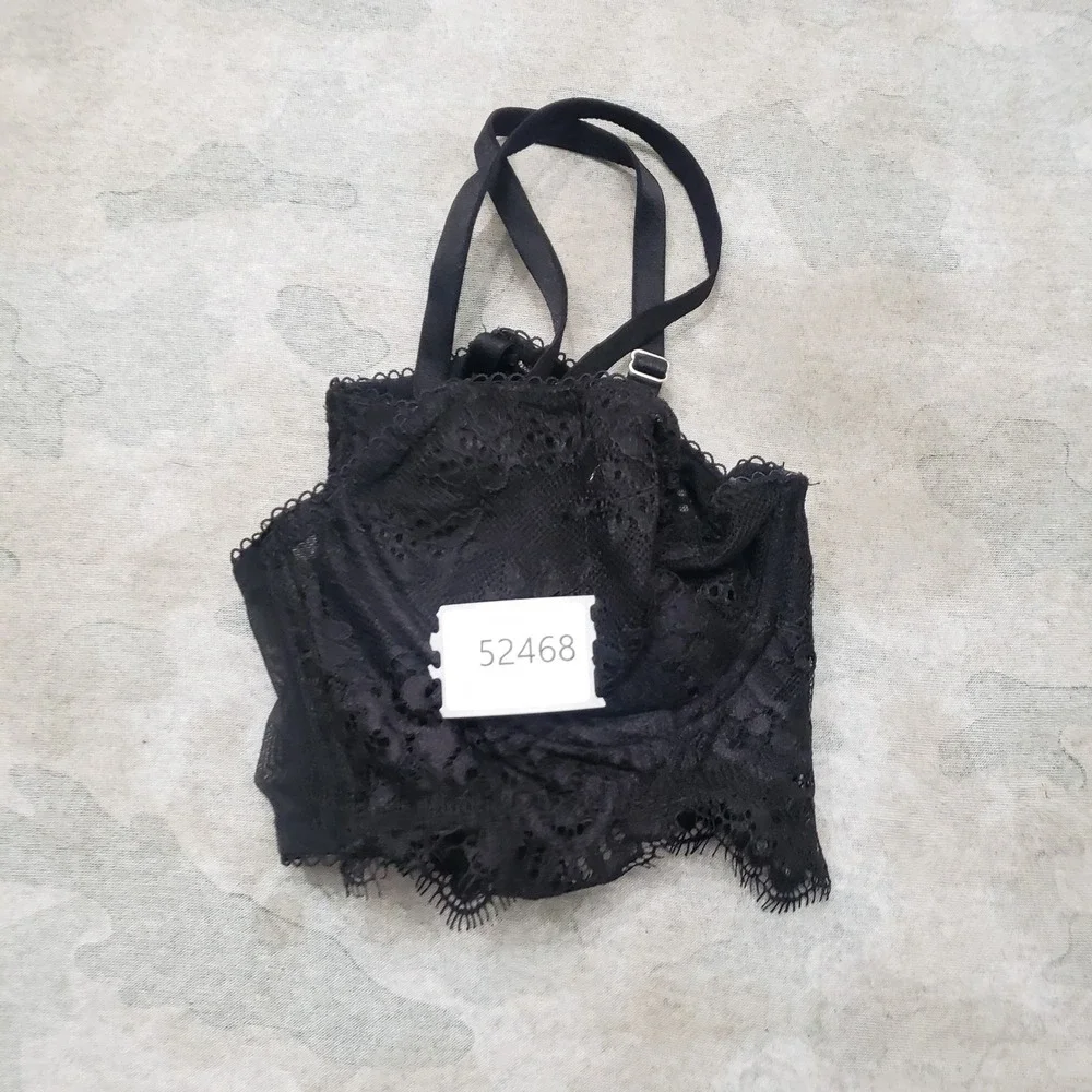 Victoria's Secret Bra Women 32C Black Lace Dream Angels Push Up